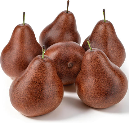 6pcs Artificial Pomegranate Decor, Realistic Plastic Fake Fruit | faux pomegranate fruit bowl decor, lifelike pomegranate home display, christmas fruit table centerpiece, photography prop