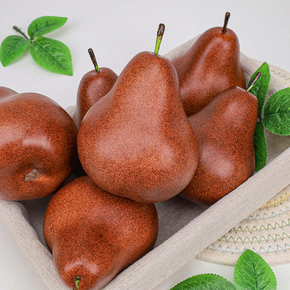 6pcs Artificial Pomegranate Decor, Realistic Plastic Fake Fruit | faux pomegranate fruit bowl decor, lifelike pomegranate home display, christmas fruit table centerpiece, photography prop