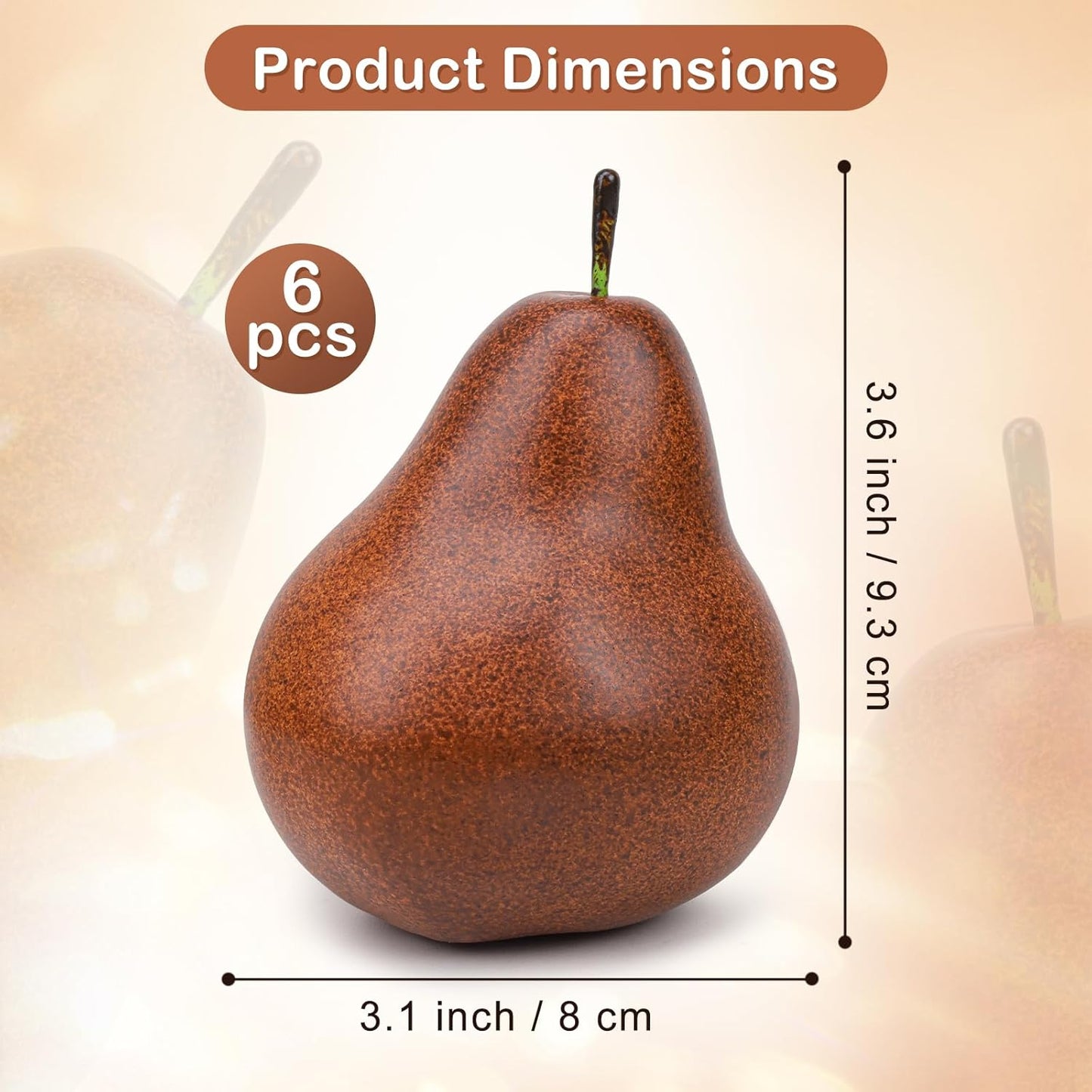 6pcs Artificial Pomegranate Decor, Realistic Plastic Fake Fruit | faux pomegranate fruit bowl decor, lifelike pomegranate home display, christmas fruit table centerpiece, photography prop