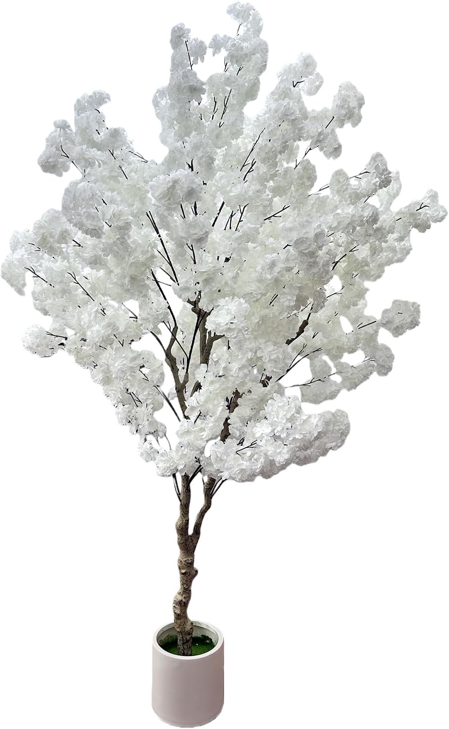 Artificial Bougainvillea Tree 5.6ft, 2 Pack Fake Bougainvillea Plant Potted Faux Tropical Tree for Home Indoor Outdoor Decor, Office, Patio, or Living Room Decoration