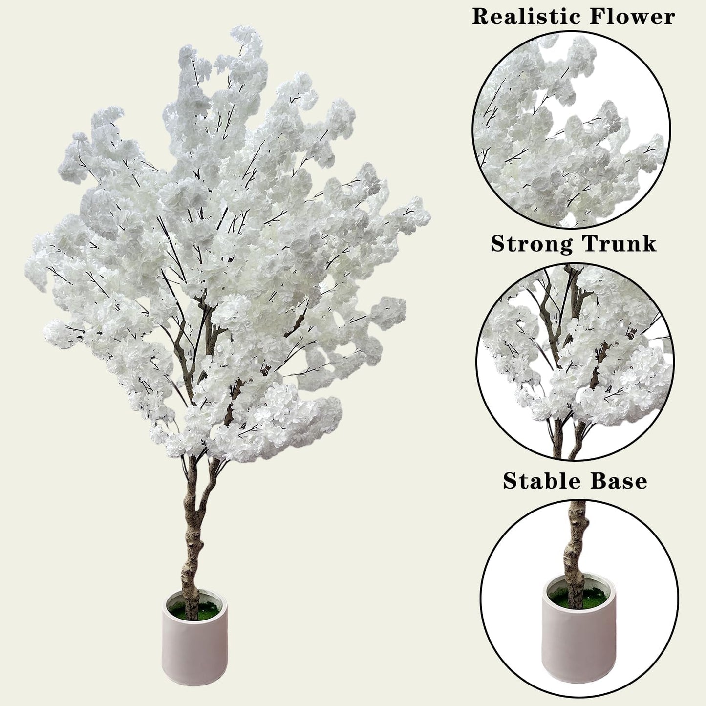 Artificial Bougainvillea Tree 5.6ft, 2 Pack Fake Bougainvillea Plant Potted Faux Tropical Tree for Home Indoor Outdoor Decor, Office, Patio, or Living Room Decoration