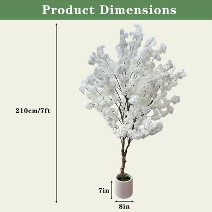 Artificial Bougainvillea Tree 5.6ft, 2 Pack Fake Bougainvillea Plant Potted Faux Tropical Tree for Home Indoor Outdoor Decor, Office, Patio, or Living Room Decoration