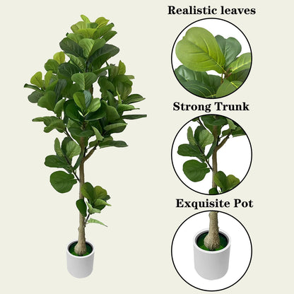 Artificial Bougainvillea Tree 5.6ft, 2 Pack Fake Bougainvillea Plant Potted Faux Tropical Tree for Home Indoor Outdoor Decor, Office, Patio, or Living Room Decoration