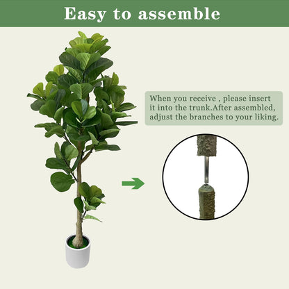 Artificial Bougainvillea Tree 5.6ft, 2 Pack Fake Bougainvillea Plant Potted Faux Tropical Tree for Home Indoor Outdoor Decor, Office, Patio, or Living Room Decoration