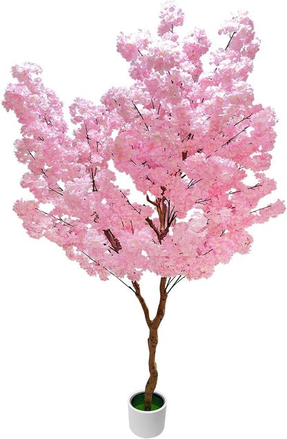 Artificial Bougainvillea Tree 5.6ft, 2 Pack Fake Bougainvillea Plant Potted Faux Tropical Tree for Home Indoor Outdoor Decor, Office, Patio, or Living Room Decoration
