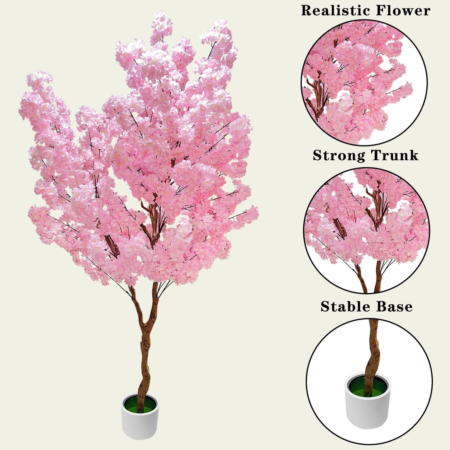 Artificial Bougainvillea Tree 5.6ft, 2 Pack Fake Bougainvillea Plant Potted Faux Tropical Tree for Home Indoor Outdoor Decor, Office, Patio, or Living Room Decoration