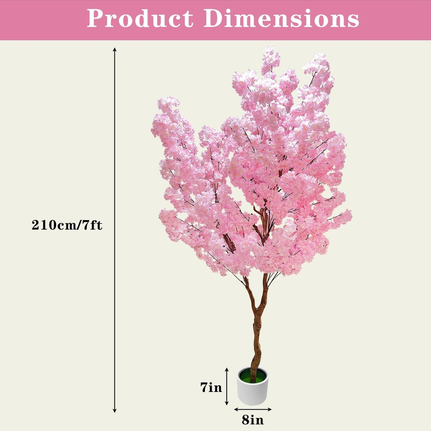 Artificial Bougainvillea Tree 5.6ft, 2 Pack Fake Bougainvillea Plant Potted Faux Tropical Tree for Home Indoor Outdoor Decor, Office, Patio, or Living Room Decoration