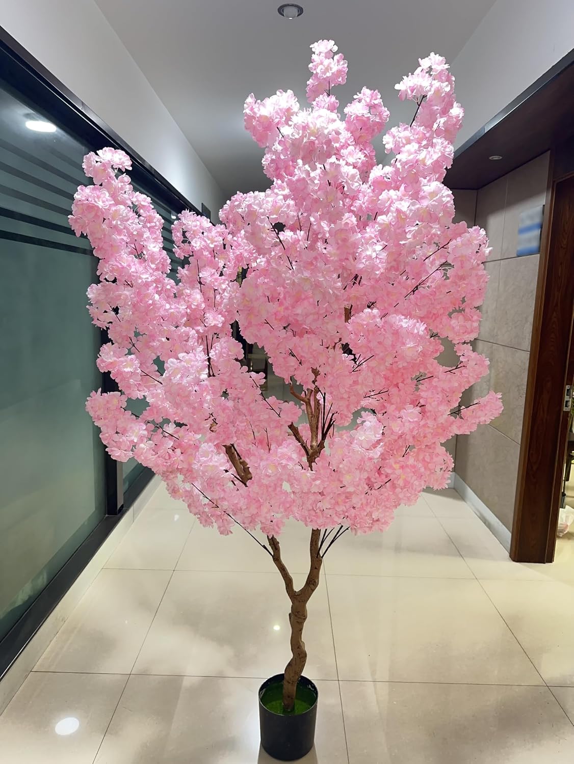 Artificial Bougainvillea Tree 5.6ft, 2 Pack Fake Bougainvillea Plant Potted Faux Tropical Tree for Home Indoor Outdoor Decor, Office, Patio, or Living Room Decoration