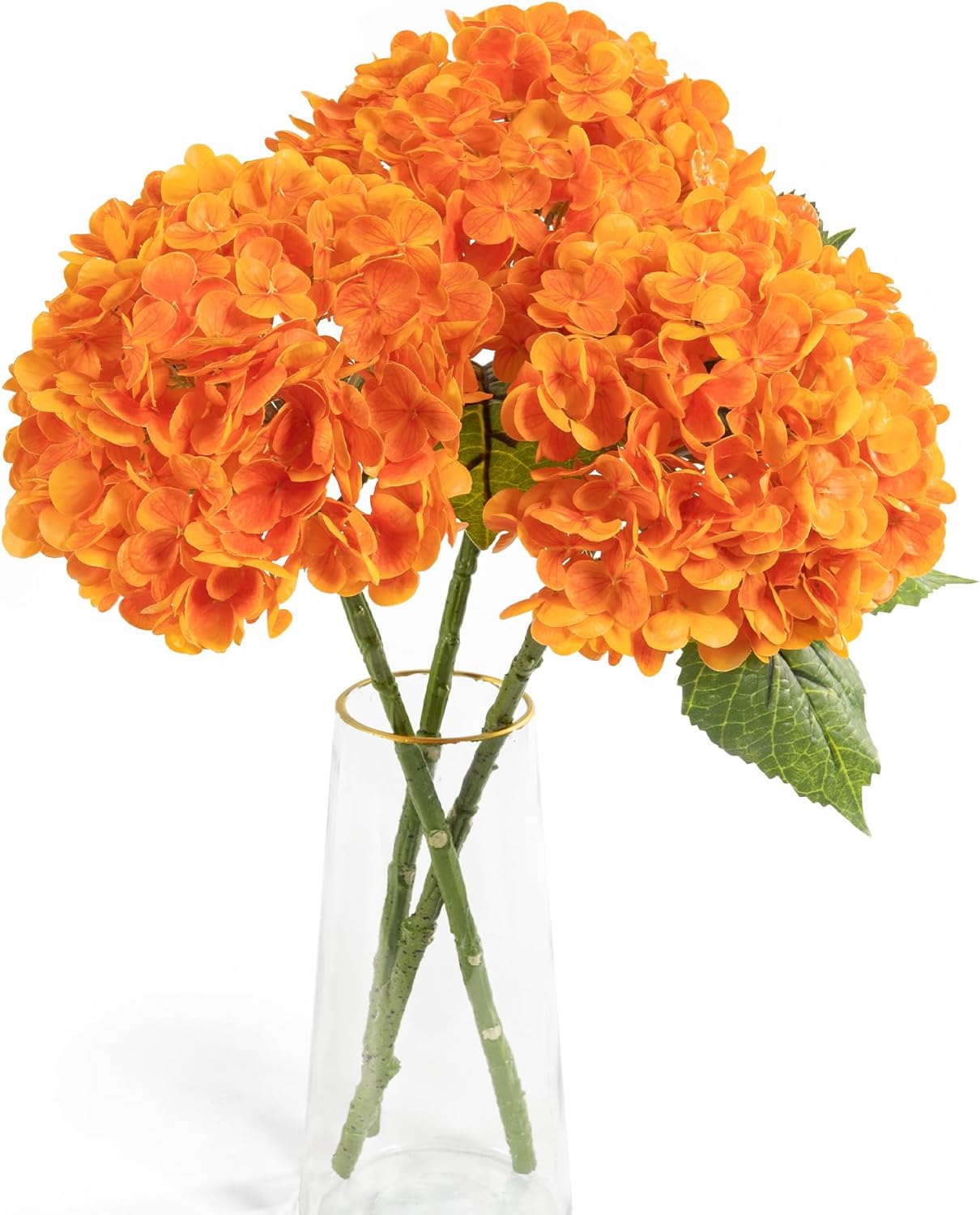 3 Pcs Green Hydrangea Artificial Flowers Realistic Real Touch Latex Flower | Faux Hydrangeas Decor for Wedding Table Centerpieces Home Party Outdoor Arrangements Vase