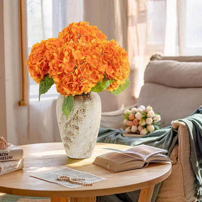3 Pcs Green Hydrangea Artificial Flowers Realistic Real Touch Latex Flower | Faux Hydrangeas Decor for Wedding Table Centerpieces Home Party Outdoor Arrangements Vase