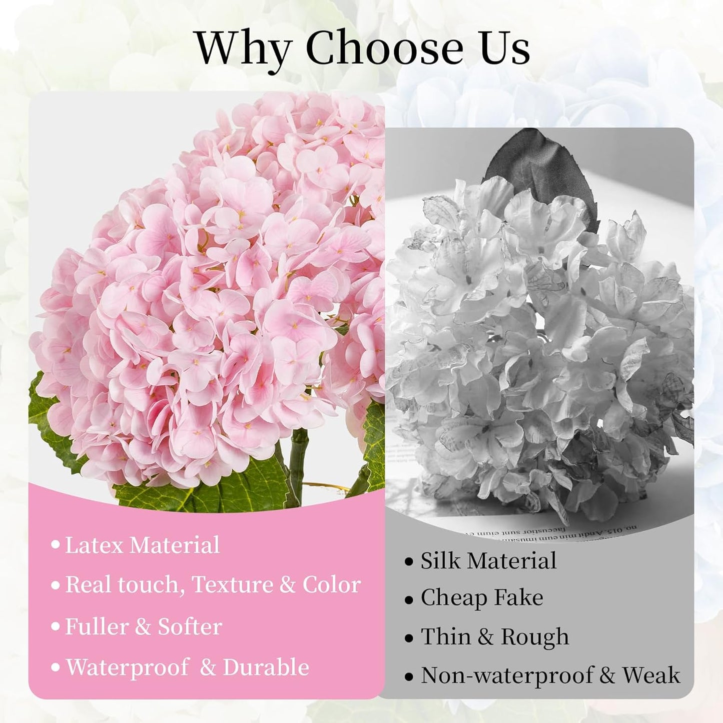 3 Pcs Green Hydrangea Artificial Flowers Realistic Real Touch Latex Flower | Faux Hydrangeas Decor for Wedding Table Centerpieces Home Party Outdoor Arrangements Vase