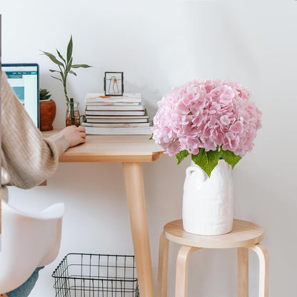 3 Pcs Green Hydrangea Artificial Flowers Realistic Real Touch Latex Flower | Faux Hydrangeas Decor for Wedding Table Centerpieces Home Party Outdoor Arrangements Vase
