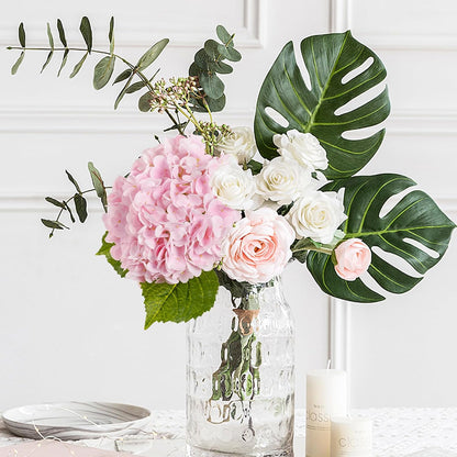 3 Pcs Green Hydrangea Artificial Flowers Realistic Real Touch Latex Flower | Faux Hydrangeas Decor for Wedding Table Centerpieces Home Party Outdoor Arrangements Vase