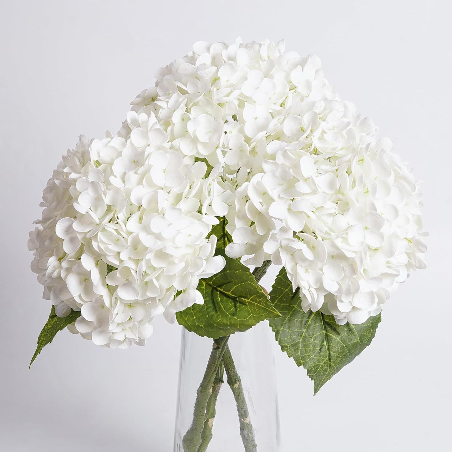 3 Pcs Green Hydrangea Artificial Flowers Realistic Real Touch Latex Flower | Faux Hydrangeas Decor for Wedding Table Centerpieces Home Party Outdoor Arrangements Vase