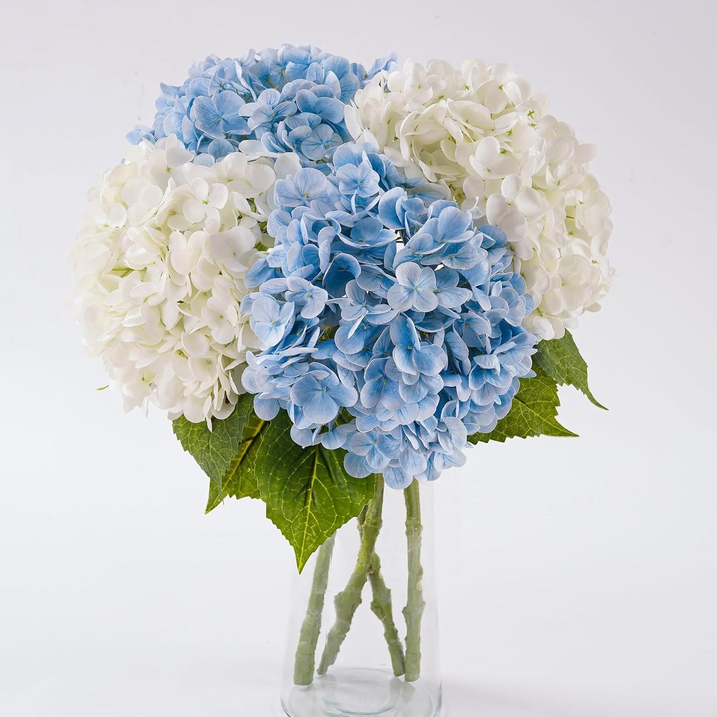 3 Pcs Green Hydrangea Artificial Flowers Realistic Real Touch Latex Flower | Faux Hydrangeas Decor for Wedding Table Centerpieces Home Party Outdoor Arrangements Vase
