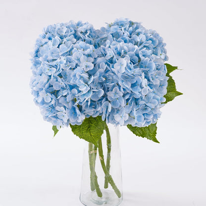 3 Pcs Green Hydrangea Artificial Flowers Realistic Real Touch Latex Flower | Faux Hydrangeas Decor for Wedding Table Centerpieces Home Party Outdoor Arrangements Vase