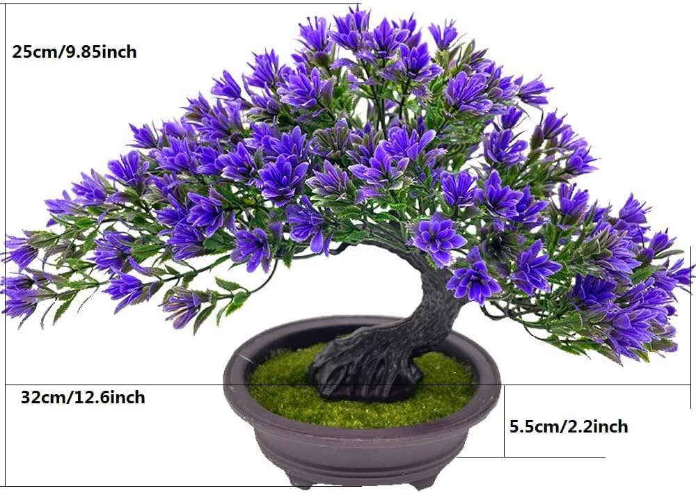 Artificial Plants & Greenery Fake Plants Plastic Artificial Bonsai Tree, Red Bonsai Tree Faux Juniper for Home Bedroom Living Room Office Desk Bookshelf Farmhouse Decor Zen Garden Decorations