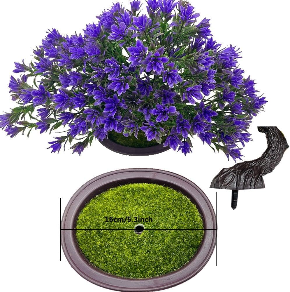 Artificial Plants & Greenery Fake Plants Plastic Artificial Bonsai Tree, Red Bonsai Tree Faux Juniper for Home Bedroom Living Room Office Desk Bookshelf Farmhouse Decor Zen Garden Decorations