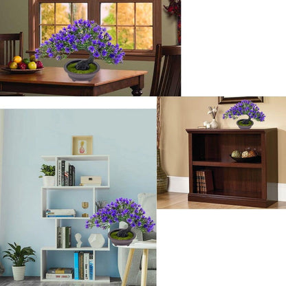 Artificial Plants & Greenery Fake Plants Plastic Artificial Bonsai Tree, Red Bonsai Tree Faux Juniper for Home Bedroom Living Room Office Desk Bookshelf Farmhouse Decor Zen Garden Decorations