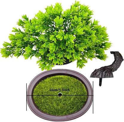Artificial Plants & Greenery Fake Plants Plastic Artificial Bonsai Tree, Red Bonsai Tree Faux Juniper for Home Bedroom Living Room Office Desk Bookshelf Farmhouse Decor Zen Garden Decorations