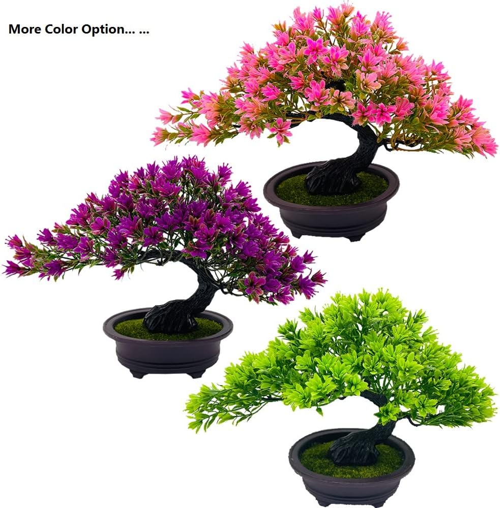 Artificial Plants & Greenery Fake Plants Plastic Artificial Bonsai Tree, Red Bonsai Tree Faux Juniper for Home Bedroom Living Room Office Desk Bookshelf Farmhouse Decor Zen Garden Decorations