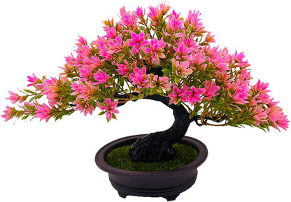 Artificial Plants & Greenery Fake Plants Plastic Artificial Bonsai Tree, Red Bonsai Tree Faux Juniper for Home Bedroom Living Room Office Desk Bookshelf Farmhouse Decor Zen Garden Decorations