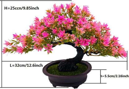 Artificial Plants & Greenery Fake Plants Plastic Artificial Bonsai Tree, Red Bonsai Tree Faux Juniper for Home Bedroom Living Room Office Desk Bookshelf Farmhouse Decor Zen Garden Decorations