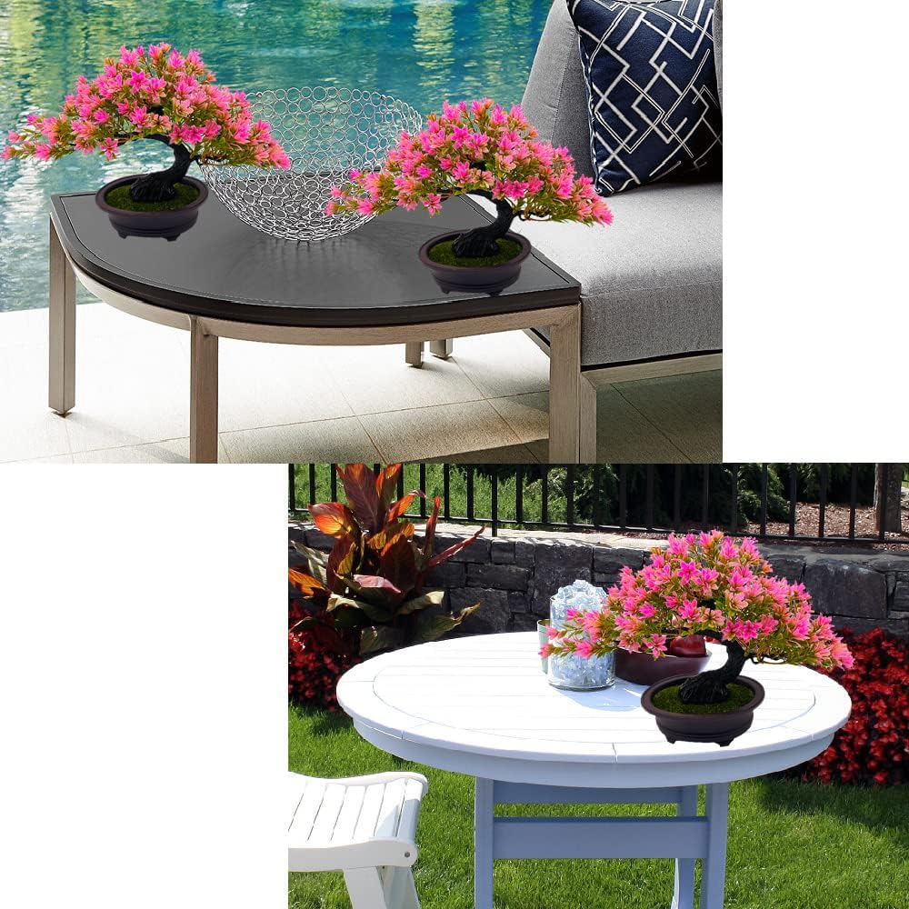 Artificial Plants & Greenery Fake Plants Plastic Artificial Bonsai Tree, Red Bonsai Tree Faux Juniper for Home Bedroom Living Room Office Desk Bookshelf Farmhouse Decor Zen Garden Decorations