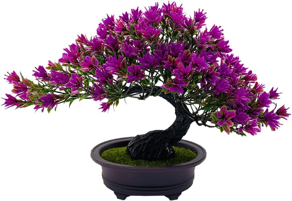 Artificial Plants & Greenery Fake Plants Plastic Artificial Bonsai Tree, Red Bonsai Tree Faux Juniper for Home Bedroom Living Room Office Desk Bookshelf Farmhouse Decor Zen Garden Decorations