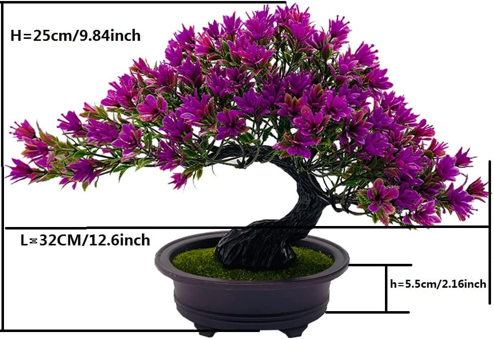 Artificial Plants & Greenery Fake Plants Plastic Artificial Bonsai Tree, Red Bonsai Tree Faux Juniper for Home Bedroom Living Room Office Desk Bookshelf Farmhouse Decor Zen Garden Decorations
