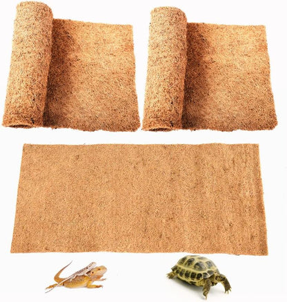 Reptile Carpet Natural Coconut Fiber, 36" x 18" Tortoise Carpet Mat for Pet Terrarium Liner, Reptile Bedding Supplies for Lizard, Snake, Chameleon, Turtle, Bearded Dragon