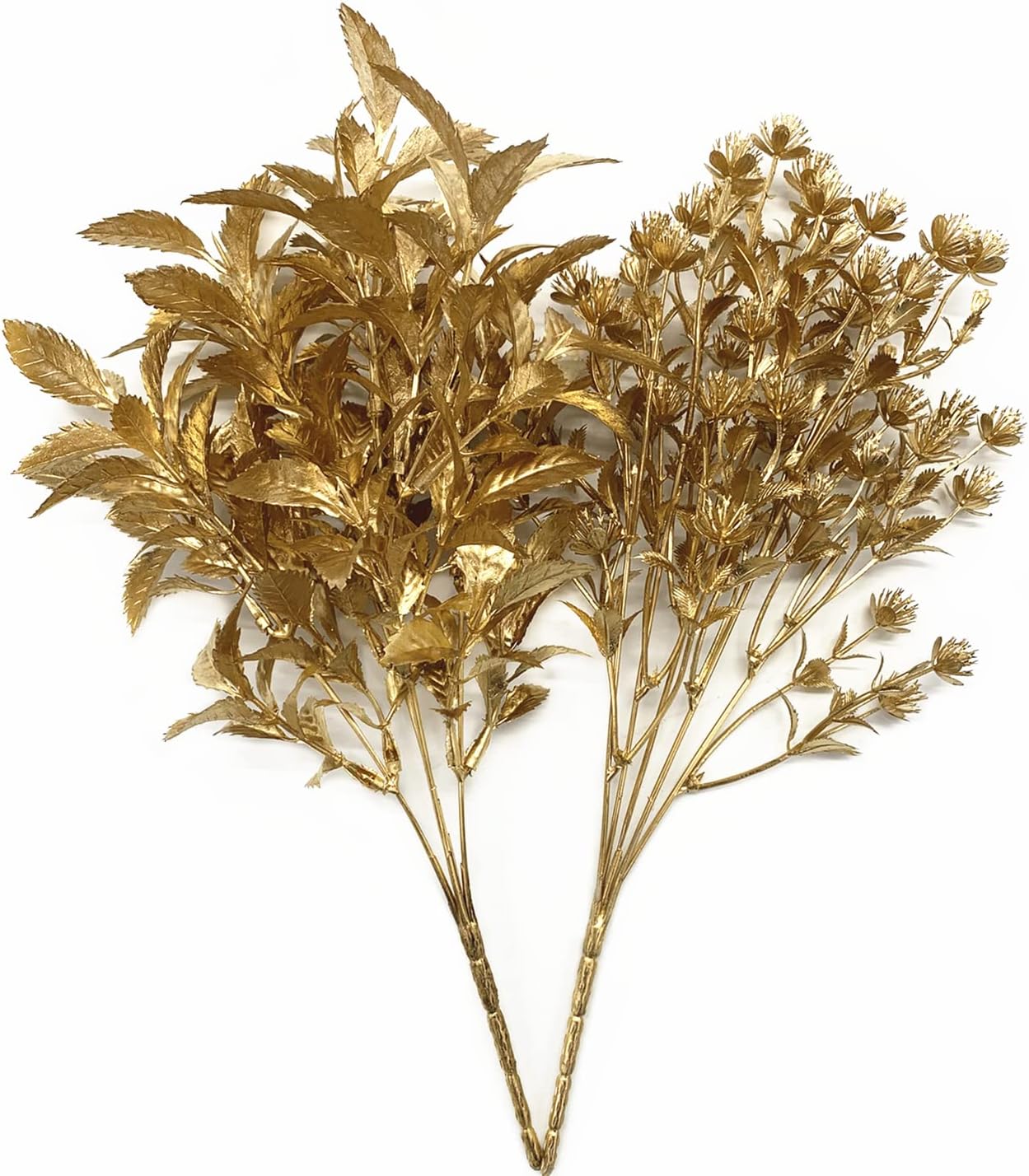 Artificial Shrubs Bushes, Plastic Wheat Grass Green Leaves Fake Plants for Indoor Outdoor Home Garden Verandah Kitchen Office Wedding Arrangements Christmas Decoration 8 Pack