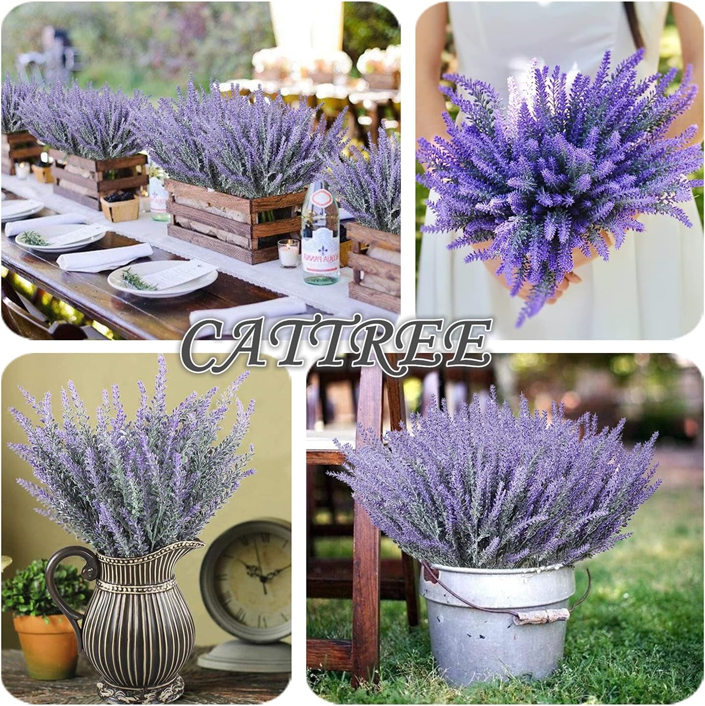 Artificial Shrubs Bushes, Plastic Wheat Grass Green Leaves Fake Plants for Indoor Outdoor Home Garden Verandah Kitchen Office Wedding Arrangements Christmas Decoration 8 Pack