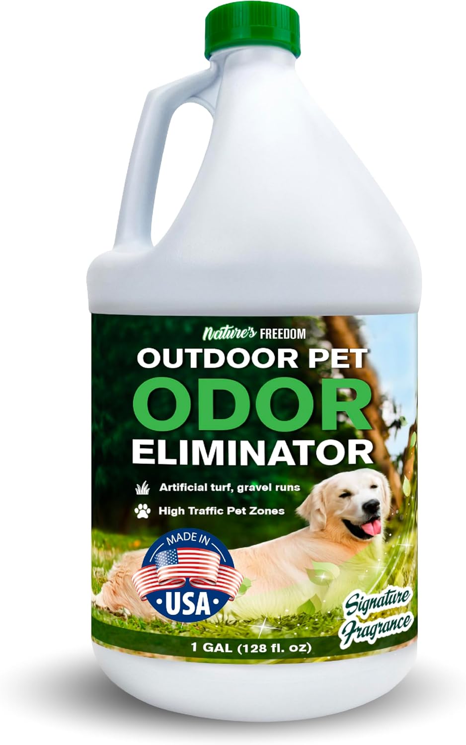 Concentrated Enzymes Outdoor Odor Eliminator, Turf and Yard Cleaner for Pet Urine, Deodorizer for Dog & Cat Waste & Smells, Makes 5 to 64 Gallons, Use on Grass, Patios, Kennels