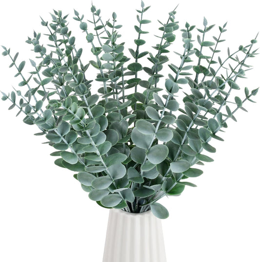 200 Pcs 5 Kinds Mixed Artificial Eucalyptus Leaves Stems Bulk Babys Breath Eucalyptus Bundle Faux Plants Greenery for DIY Bouquets Floral Arrangement Wedding Engagement Party Decor