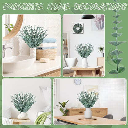 200 Pcs 5 Kinds Mixed Artificial Eucalyptus Leaves Stems Bulk Babys Breath Eucalyptus Bundle Faux Plants Greenery for DIY Bouquets Floral Arrangement Wedding Engagement Party Decor