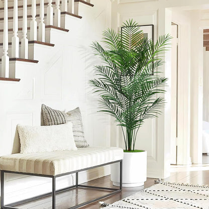 Artificial Palm Tree Outdoor 5ft, Large Fake Tropical Areca Palm Tree with 13 Trunks, Tall Faux Floor Plants for Indoor Outdoor-Living Rooms, Offices, Bedroom Home Decor