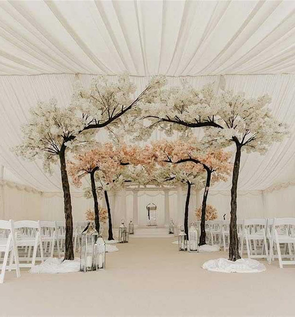 001,1.8 * 1.5M,Pink Cherry Blossoms Trees/Artificial Cherry Blossoms Trees/Simulation Peach Blossoms Tree/Garden Plants Simulation Fake Flowers