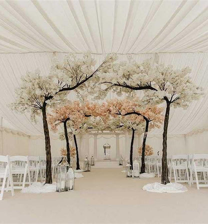 001,1.8 * 1.5M,Pink Cherry Blossoms Trees/Artificial Cherry Blossoms Trees/Simulation Peach Blossoms Tree/Garden Plants Simulation Fake Flowers