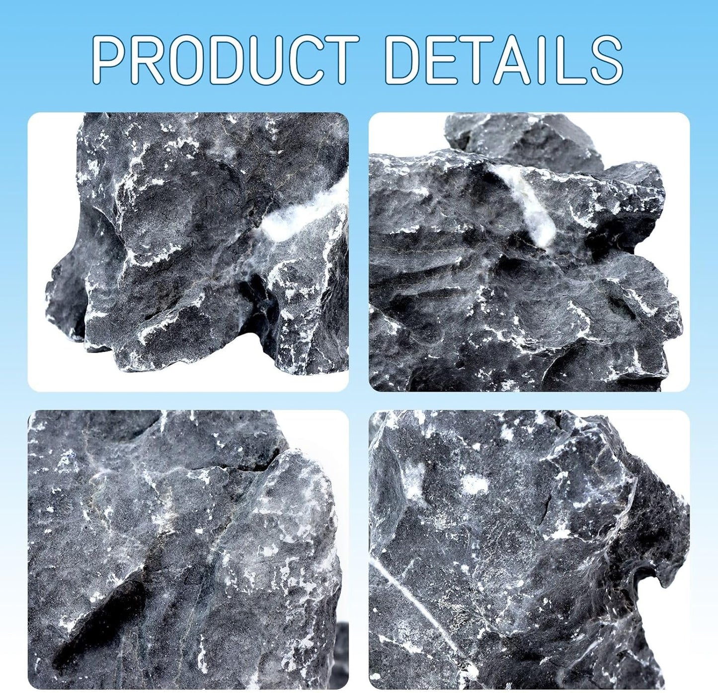 2.5lb Natural Dragon Stones, Aquarium Rocks Decoration Aquascaping Stone Landscaping Model for Fish Tank Decor Terrariums Paludariums Reptile Enclosures Gardens, 2-4 inches
