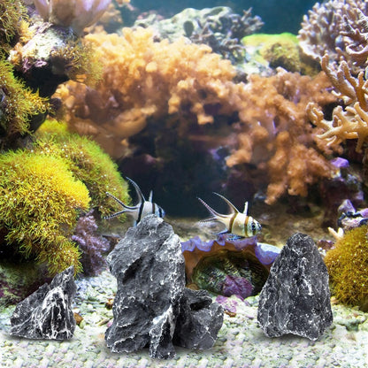 2.5lb Natural Dragon Stones, Aquarium Rocks Decoration Aquascaping Stone Landscaping Model for Fish Tank Decor Terrariums Paludariums Reptile Enclosures Gardens, 2-4 inches