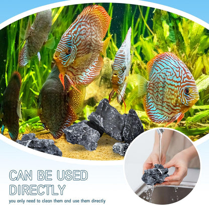 2.5lb Natural Dragon Stones, Aquarium Rocks Decoration Aquascaping Stone Landscaping Model for Fish Tank Decor Terrariums Paludariums Reptile Enclosures Gardens, 2-4 inches