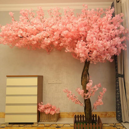 Large Plant Wishing Tree Artificial Cherry Blossom Trees Simulation Peach Blossom Tree for Home Festival Party Christmas - Indoor and Outdoor Use,White,120 * 100cm / 47 * 39in