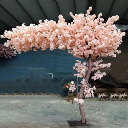 Large Plant Wishing Tree Artificial Cherry Blossom Trees Simulation Peach Blossom Tree for Home Festival Party Christmas - Indoor and Outdoor Use,White,120 * 100cm / 47 * 39in