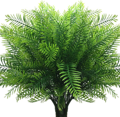 Gold Decorations Artificial Plants, Golden Berry Leaves Fake Simulation Spiky Leaf Grass Plastic Faux Shrubs Bushes Ornaments Home Indoor Outdoor Wedding Decor Hall Table Planter Filler