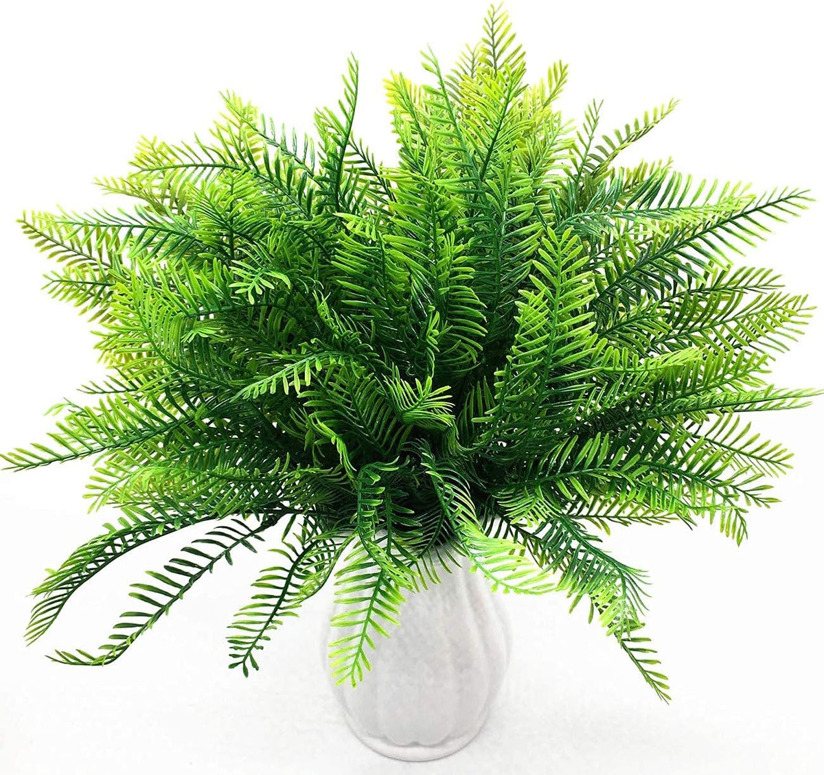 Gold Decorations Artificial Plants, Golden Berry Leaves Fake Simulation Spiky Leaf Grass Plastic Faux Shrubs Bushes Ornaments Home Indoor Outdoor Wedding Decor Hall Table Planter Filler