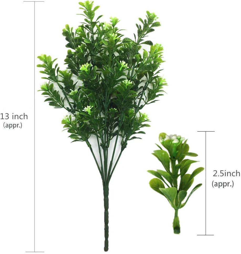 Gold Decorations Artificial Plants, Golden Berry Leaves Fake Simulation Spiky Leaf Grass Plastic Faux Shrubs Bushes Ornaments Home Indoor Outdoor Wedding Decor Hall Table Planter Filler