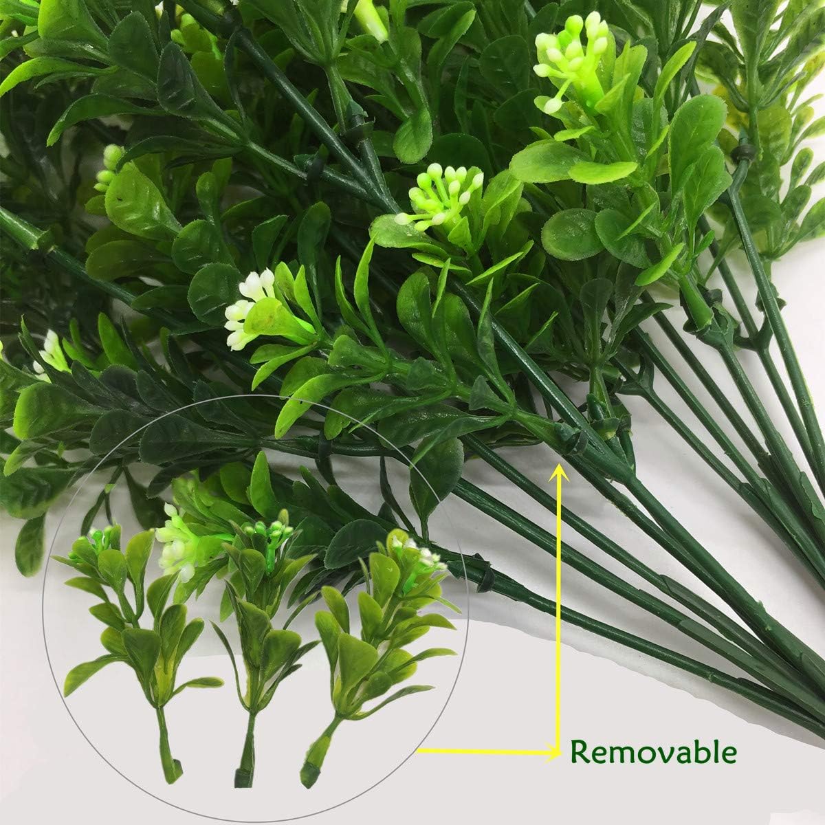 Gold Decorations Artificial Plants, Golden Berry Leaves Fake Simulation Spiky Leaf Grass Plastic Faux Shrubs Bushes Ornaments Home Indoor Outdoor Wedding Decor Hall Table Planter Filler