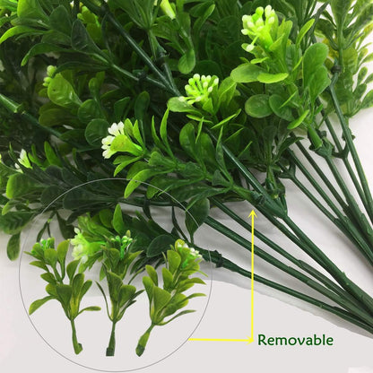 Gold Decorations Artificial Plants, Golden Berry Leaves Fake Simulation Spiky Leaf Grass Plastic Faux Shrubs Bushes Ornaments Home Indoor Outdoor Wedding Decor Hall Table Planter Filler