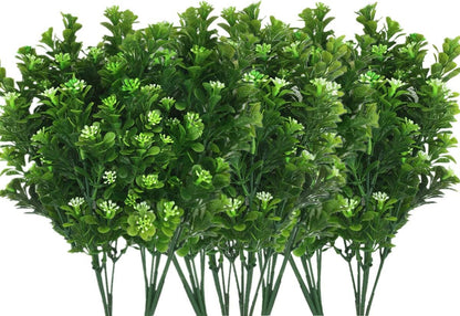 Gold Decorations Artificial Plants, Golden Berry Leaves Fake Simulation Spiky Leaf Grass Plastic Faux Shrubs Bushes Ornaments Home Indoor Outdoor Wedding Decor Hall Table Planter Filler